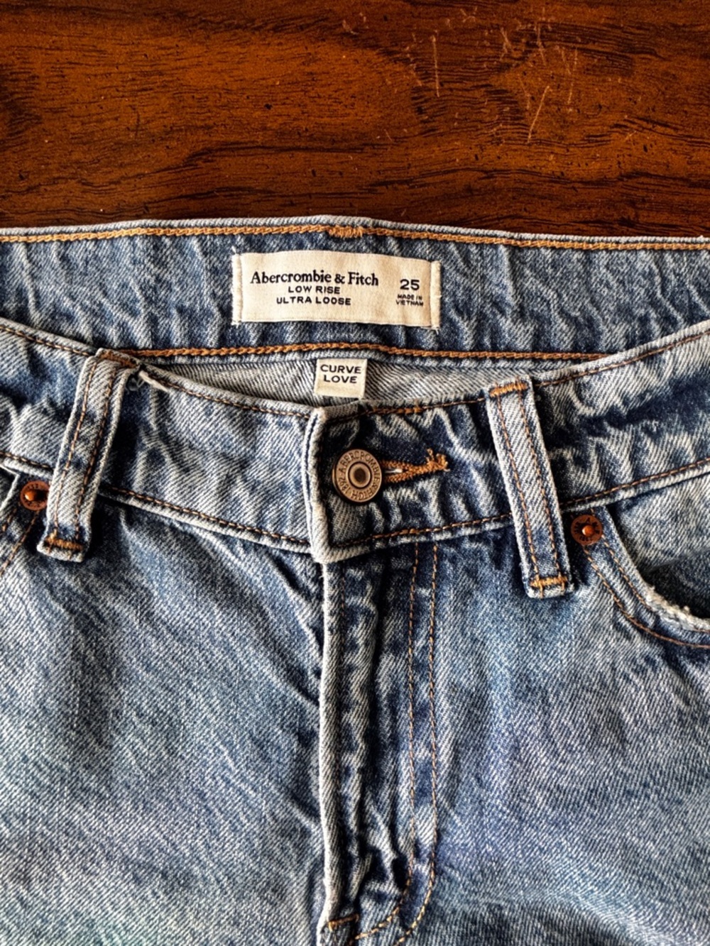 Abercrombie & Fitch Light Blue Denim Flare Jeans